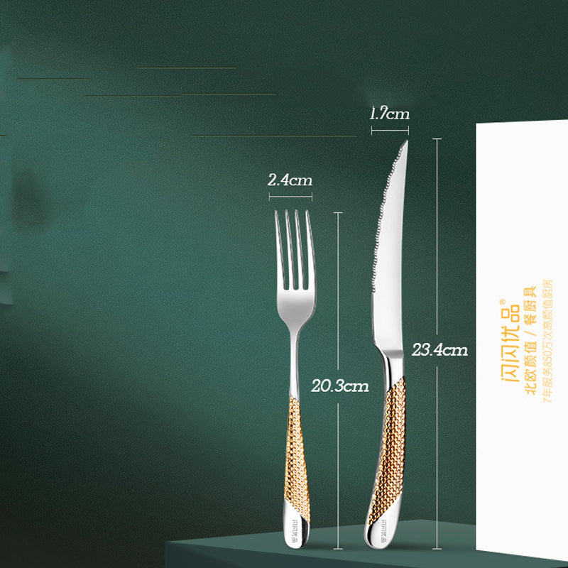 Elevate Your Dining Experience with Our Creative Household Stainless Steel Cutlery Set